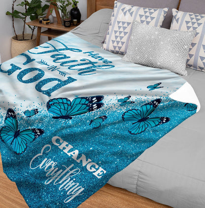 Have Faith In God Blanket Inspirational Gifts For Women Bible Christian Jesus Lover Religious Mom Grandma Daughter Aunt Sister Cousin Friend