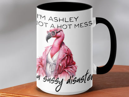 Flamingo Sassy Disaster Mug, Funny Gift Mug, Humorous Flamingo Mug, Sassy Quote Mug, Cute Animal Mug, Coffee Lovers Gift