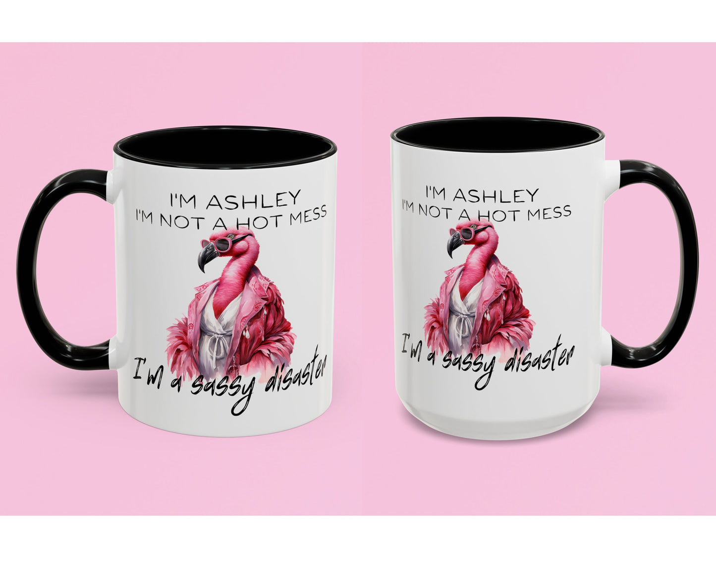 Flamingo Sassy Disaster Mug, Funny Gift Mug, Humorous Flamingo Mug, Sassy Quote Mug, Cute Animal Mug, Coffee Lovers Gift