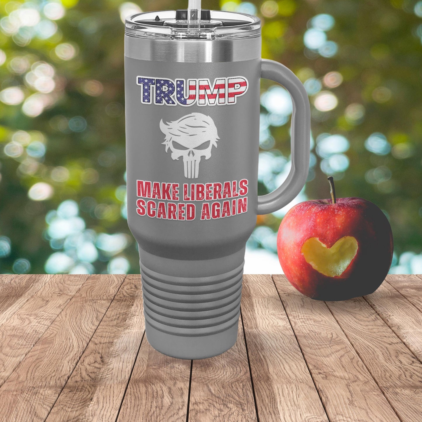 Trump Make Liberals Scared Again Tumbler, Political Insulated Travel Mug, Funny Patriot Conservative Gift, Trumpunisher Republican Drinkware